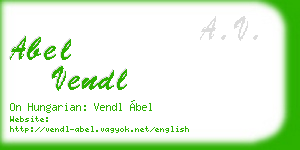 abel vendl business card